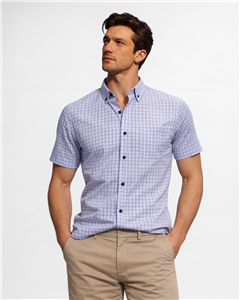 020 - Camisa Escocesa Manga Corta Alg/Pol